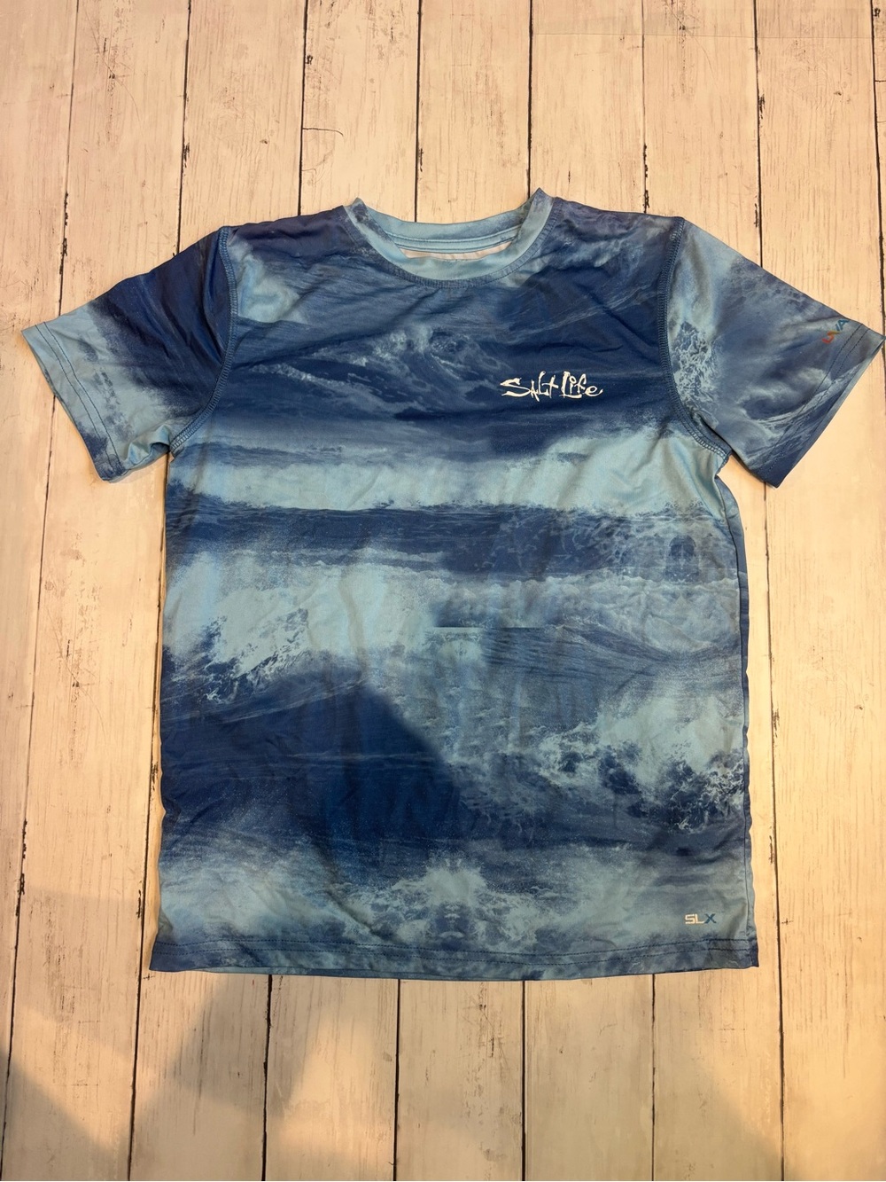 Salt Life Blue Tie-Dye Performance Short Sleeve Tee